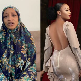 rahama sadau backless dress hijab nigerian actress