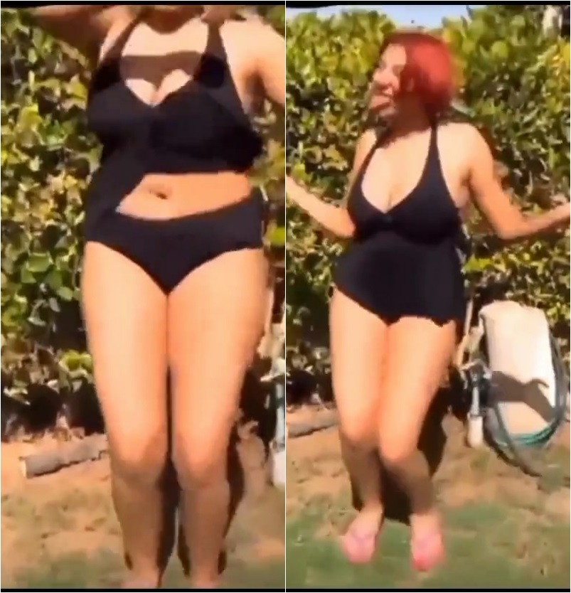 Menna Abdelaziz Sexy Dance Wears Bikini