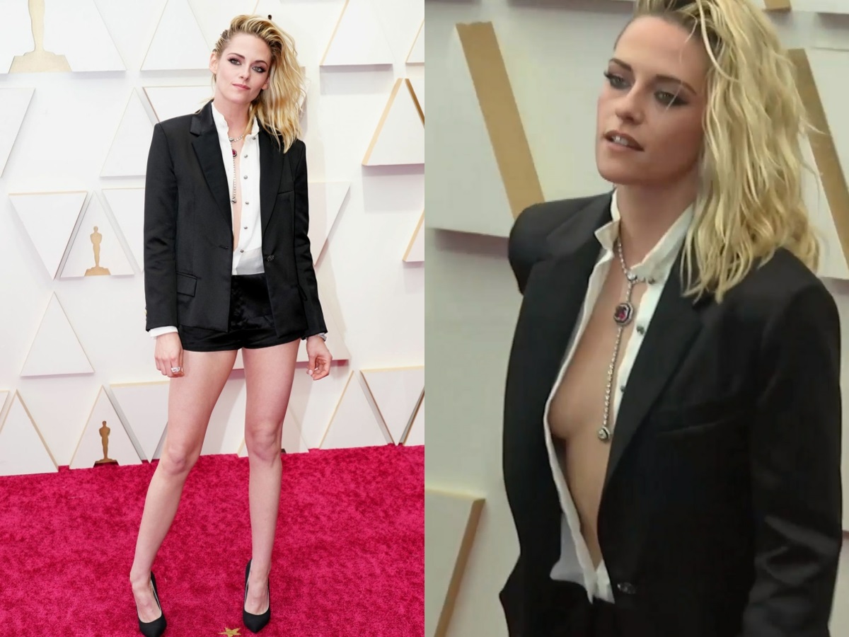 Kristen Stewart Shows Off Her Naked Boobs And Milky Legs