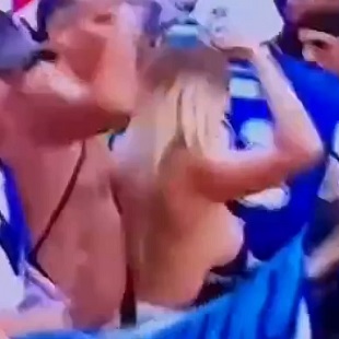 Argentina Fan Girl Topless